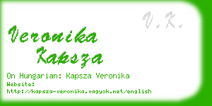 veronika kapsza business card